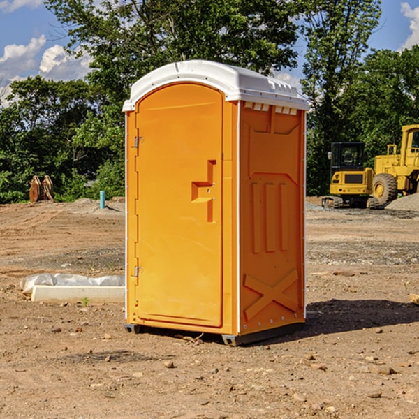 can i customize the exterior of the porta potties with my event logo or branding in Island Pond